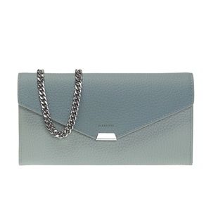 Allsaints Captain Chain Leather Cardholder In Sky… - image 1